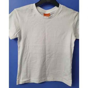 Plain White Round Neck PE Top