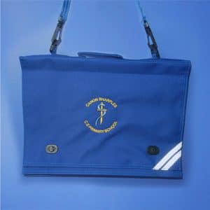 Printed Royal Blue Book Bag - Shoulder Strap