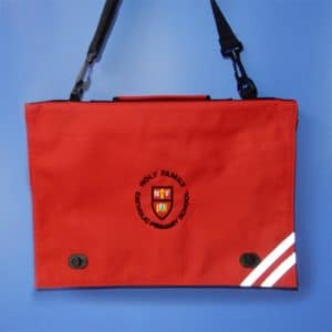 Printed Red Book Bag - Shoulder Strap