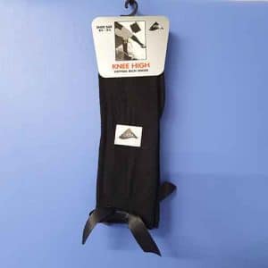 1 Pair of Knee High Socks With Bows - Black