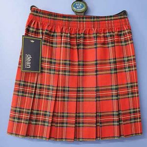 Red Tartan Skirt (Box Pleat)
