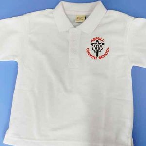 Embroidered White Polo Shirt (Recep, Y1, Y2)