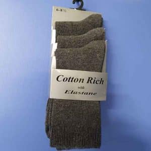 3 Pairs of Ankle Socks - Plain - Grey