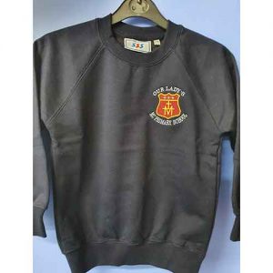 Embroidered Navy Round Neck Sweatshirt