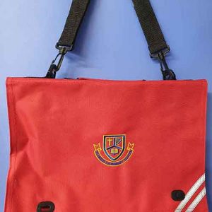 Printed Red Book Bag - Shoulder Strap