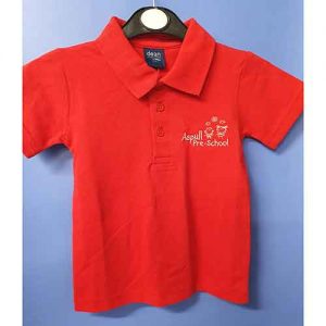 Embroidered Red Polo Shirt (Pre-School)