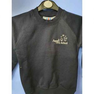 Embroidered Navy Round Neck Sweatshirt (Pre-School)