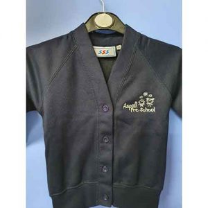 Embroidered Navy Sweat Cardigan (Pre-School)