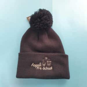Embroidered Aspull Pre-School Pom Hat